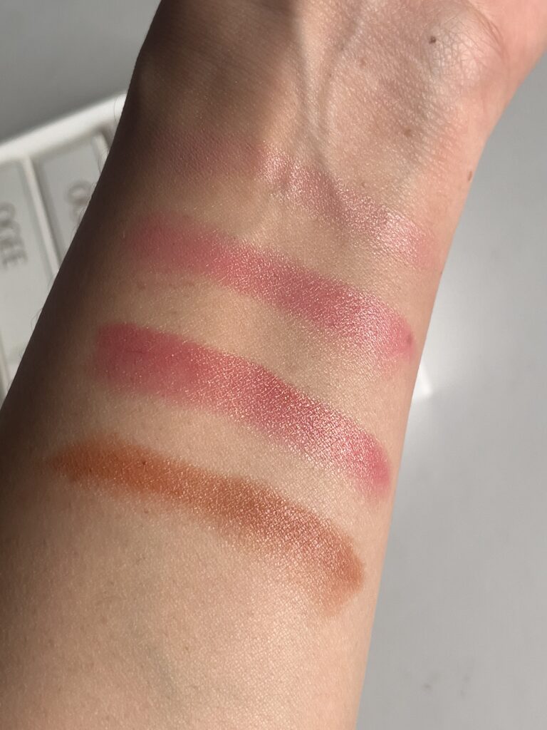 OGEE makeup Sculpted tinted lip balms swatches